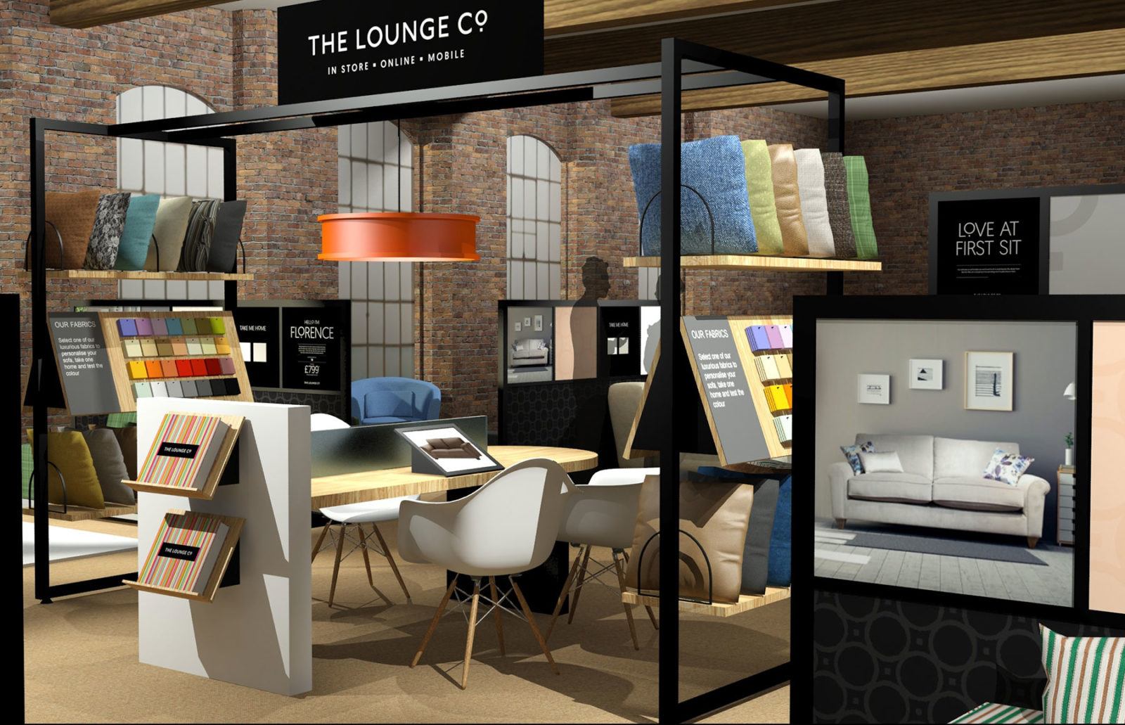 The Lounge Co. in-store experience CGI mock up